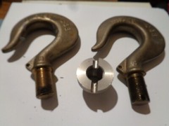 2 Crosby C3B Brass Hooks