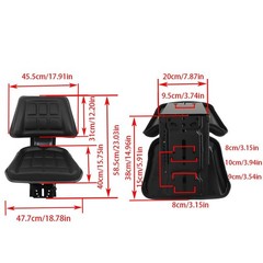 For Massey Ferguson 255 265 270 271 274 275 285 Black Tractor Suspension Seat US
