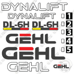 Fits GEHL DL-6H Decal Kit Telescopic Forklift – 7 YEAR OUTDOOR 3M VINYL!