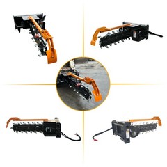 Wolverine 48″ Skid Steer Loader Hydraulic Trencher Attachment 8″ W TCR-12-48H .
