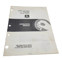 John Deere 240G 260G Trimmer Brush Cutter Operator’s Manual OM-M77677 May 88