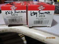 2) NEW OLD STOCK STANDARD ON/OFF KEY SWITCH #US14 NOS, OPEN BOX,