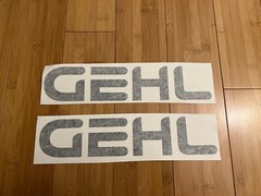 GEHL Equipment – 12” Inch Sticker Decal Logo – Set Of 2 Black Machine Diesel 4×4