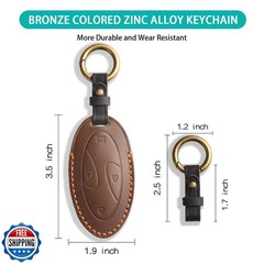 MILD EAST Leather Key Fob Cover for 2023 2024 2025 Hyundai Ioniq 6 Grandeur G