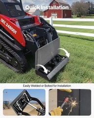 VEVOR 1/4 inch Skid Steer Mount Plate Mini Quick Tach Attachment Adapter Loader