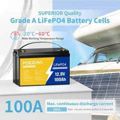 NEW 12V 100Ah LiFePO4 Lithium Battery 8000+ Deep Cycle BMS for Solar RV Off-grid