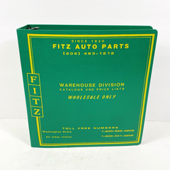 Fitz Auto Parts 3-Ring Parts Catalog Service Manual Binder empty