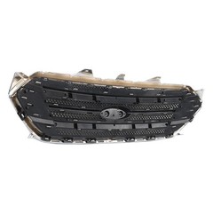 Front Grille Upper Grill Assembly Matte Black with Chrome Trim 2013-2019 Taurus