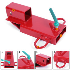 2″ Clamp On Forklift Hitch Receiver Pallet Fork Trailer Towing Adapter