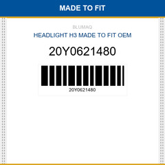 20Y0621480 Headlight h3 Made to fit