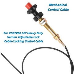 Heavy Duty Vernier Locking Throttle Cable 6FT Red Locking Adjustable For VCGTX06