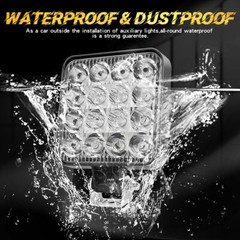 Mini LED Work Light Assembly 12V fit JCB Backhoe Loader Square 2CX 3CX 4CX 5CX