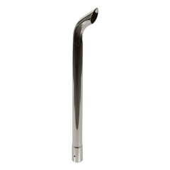 Exhaust Pipe Stack Replacement UNIVERSAL – 1-1/2″ x 24″, Curved Chrome