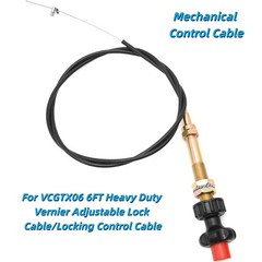 Heavy Duty Vernier Locking Throttle Cable 6FT Red Locking Adjustable For VCGTX06