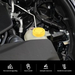 2PCS Coolant Reservoir Cap, Radiator Reservoir Cap, Engine Radia Color: Yellow