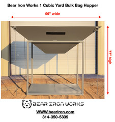 Bear Iron Works Bulk Bag Filler Hopper / Super Sack Sandbagging Bagger