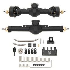MEUS RACING Nylon SCX24 Axles with Isokinetic 3-Section Front and Rear, Black