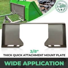 HD 3/8″ Quick Tach Attachment Mount Plate Skid steer Adapter For Bobcat