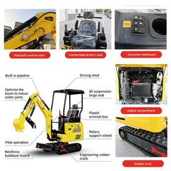 4000lbs Mini Excavator Kubota D722 Engine Pilot System with 6 Attachments USA