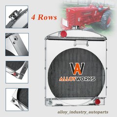 4 Rows Aluminum Radiator For Case-IH B275 B-414 424 444 354 364 FonGoff#