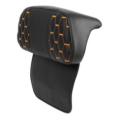 2-Up Rider Leather Seat w/ Backrest Pad For 14-23 Touring Road King Street Glide