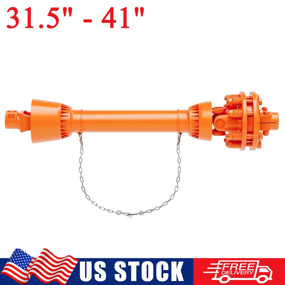 PTO Shaft PTO Driveshaft for Tractor 1-3/8″ x 6 Spline Both End 31.5″-41″ Orange
