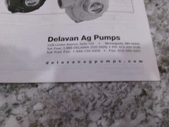 Delavan Ag Pumps Installation &Operation Manual For 4-, 5-, 7-, & 8- Roller Pump