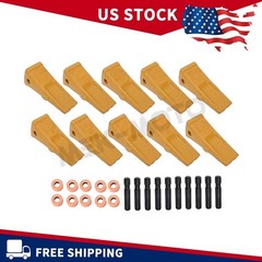 10×1U3202 Bucket Teeth with Pins 8E6208 Retainers 8E6209 for CAT J200 Series