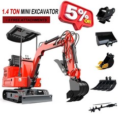New1.4 Ton Mini Excavator Kubota Engine Pilot System Water-Cooled Diesel Digging