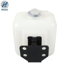 Universal Black Overflow Coolant Bottle For Kubota W/ Bracket Coolant Reservoir