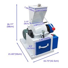 Hammer Crusher Rock Stone Glass Crushing Machine with 3/6/10mm Sieve Screen 220V