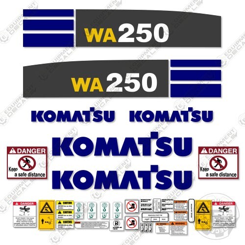 Fits Komatsu WA250-5 Decal Kit Wheel Loader – 7 YEAR OUTDOOR 3M VINYL!