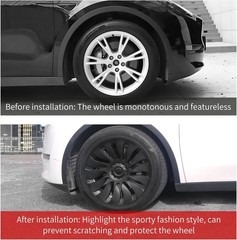 1PCS Left Storm Style 19 Inch Wheel Cover Hubcap for Tesla Model Y 2020-2024