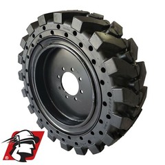 12×16.5 Maximizer GT 12 Inch Skid Steer Solid Tires w Rim Set of Four 33×12-20