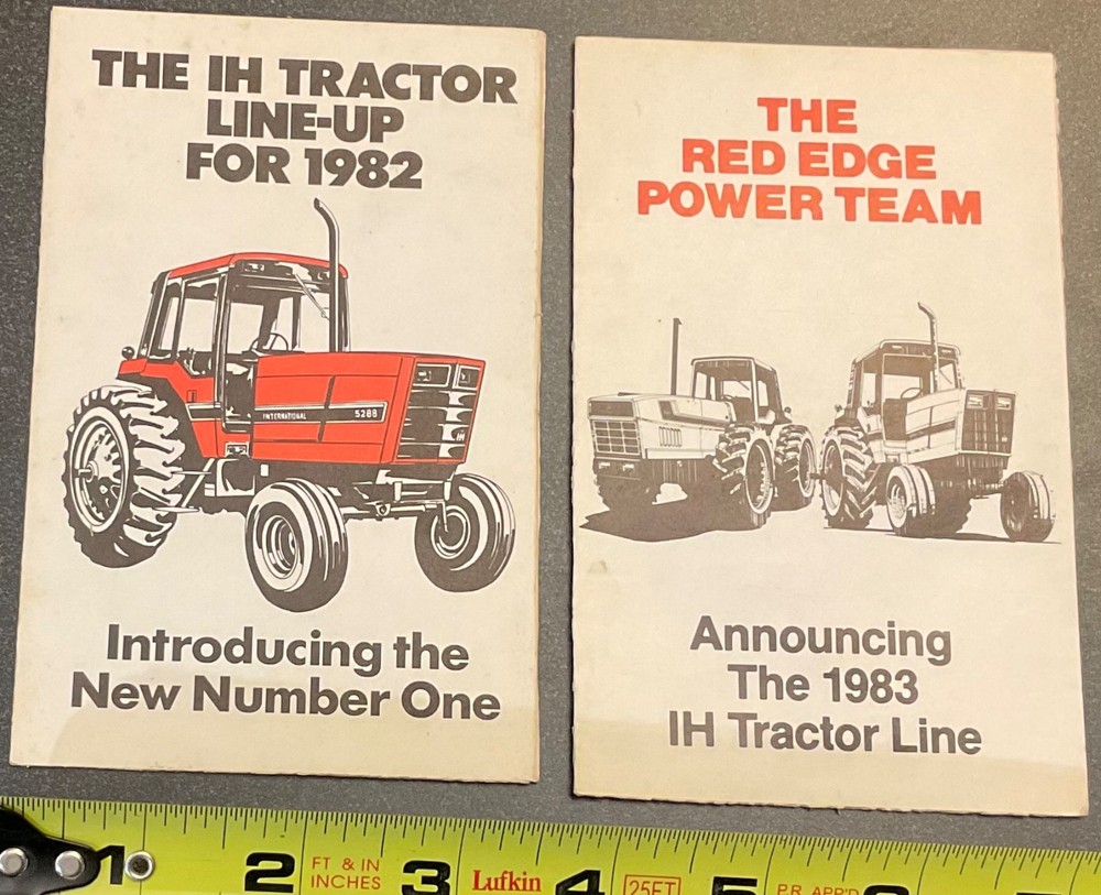 2 – IH International Harvester Tractor Line Advertising Brochures 1982, 1983