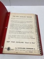 Cleveland JS36 Trencher Parts Catalog & Owner Operator Instruction Manual 305314