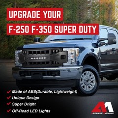 AMERICAN MODIFIED Armor Front Grille for 2017 to 2019 Ford F250/350, Matte Black