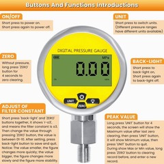 10000PSI Digital Hydraulic Pressure Test Coupling Kit for Bobcat /Case Excavator
