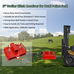 2” Forklift Trailer Hitch Receiver Tow Hitch Attachments for Dual Pallet Fork