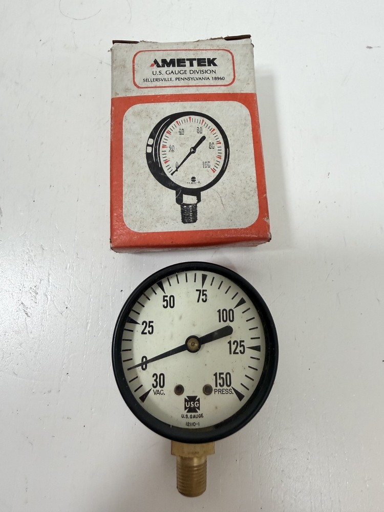 Ametek Gauge 2″ 30-0-150 C500 1/8LM 49609 NOS
