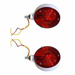 12v Fits Massey Ferguson Kubota Tractors Safety Warning Light Red and Red Lens