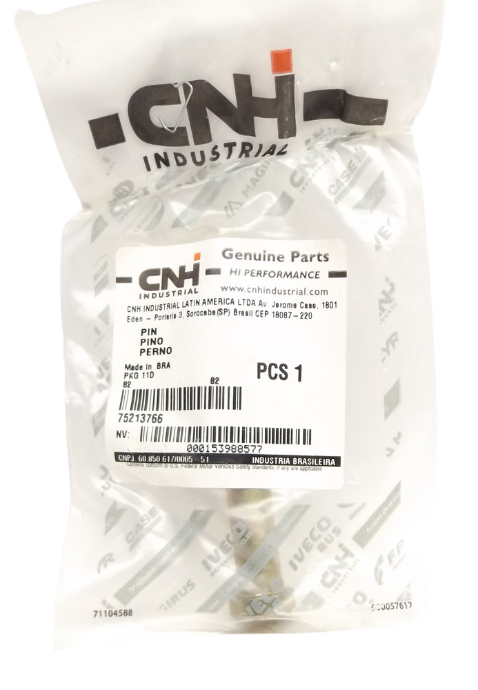 Cnh Case New Holland 75213766 Pin 10.71MM Od X 88MM Long