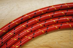 JI Case VAC Tractor Red Striped Deluxe Cloth Covered Copper Spark Plug Wire Set