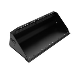 Heavy-Duty 72 in Skid Steer Snow/Mulch Bucket Attachment with Bolt-On Cut New