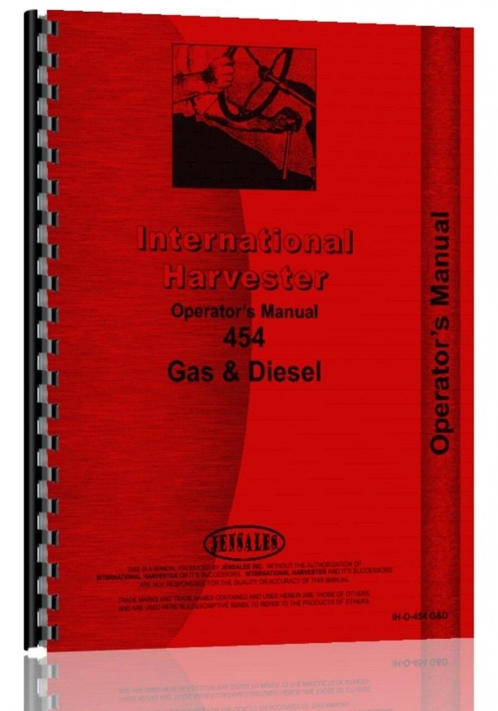 International Harvester 454 Tractor Operators Manual