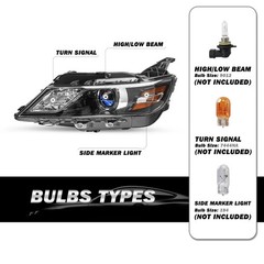 Headlight Assembly for 2014-2020 Chevy Impala Halogen Pair Not HID