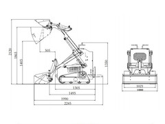 13.5HP Hydraulic Mini Skid Steer Loader Stand-on Track Gas Guided Drive Garden