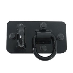 2 Pack Tractor Bucket Hooks with Tie down Ring, Grade 70 Forged Steel Black