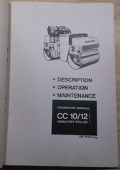 DYNAPAC CC10 CC12 ROLLER COMPACTOR OPERATION & MAINTENANCE MANUAL BOOK