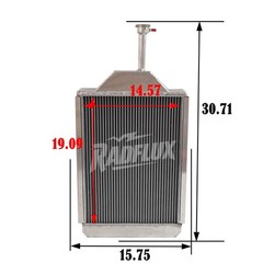 Radiator Fit Massey Ferguson 265 255 Early Diesel Tractors Aluminum OE#531981M94